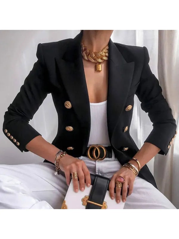Blazer Élégant avec Détails de Bouton