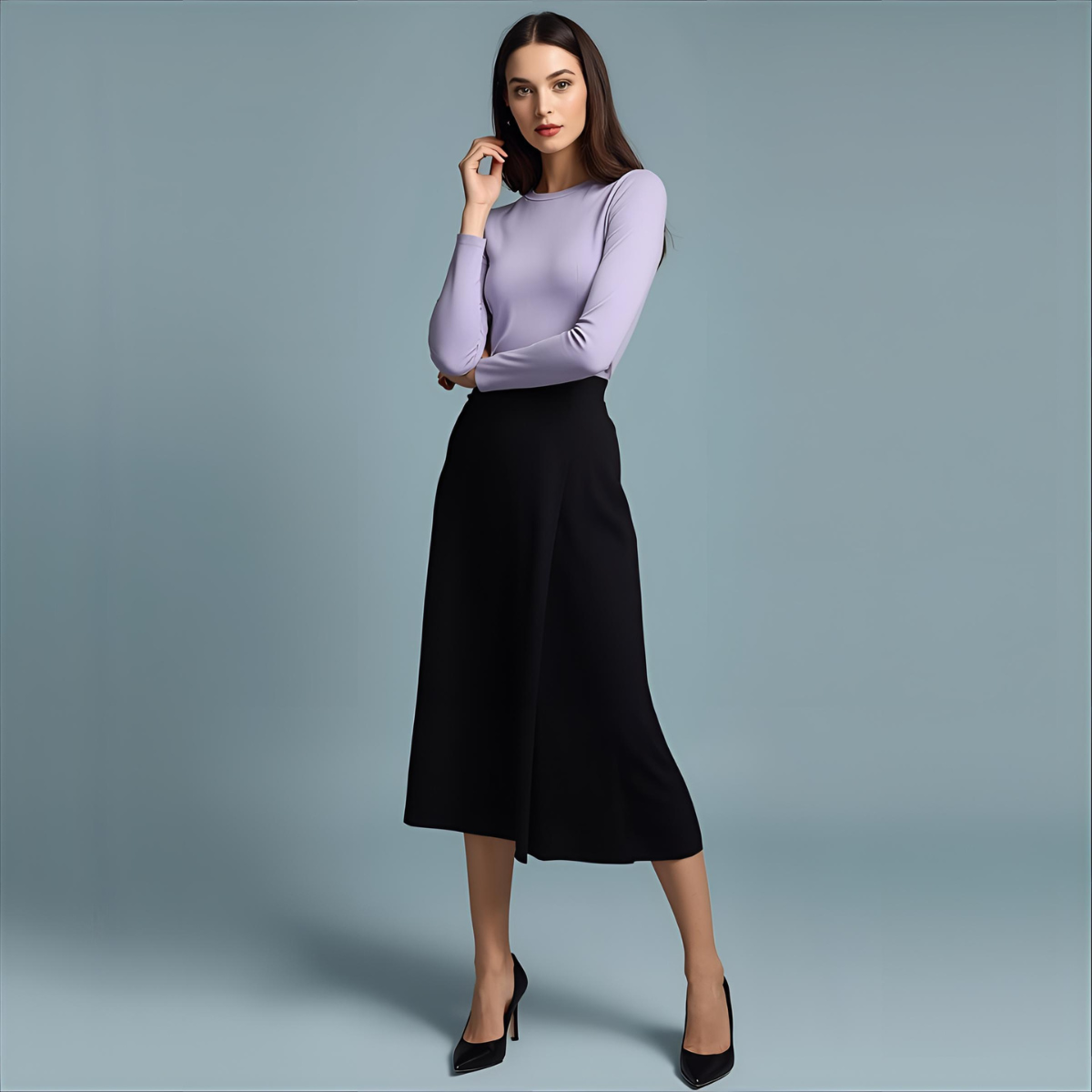 ÉBONIA | Jupe Noire Chic et Sophistiquée