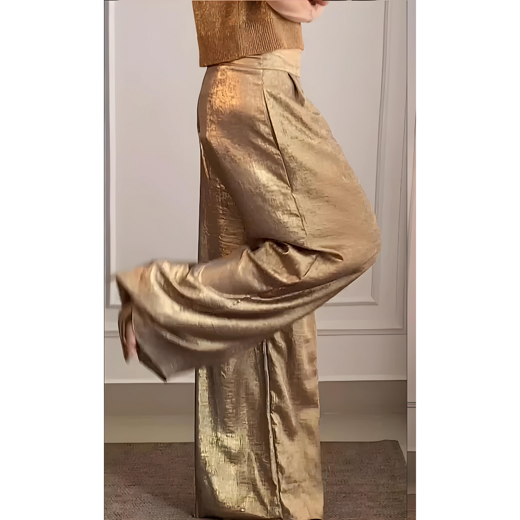 Chic Pantalon à Taille Haute