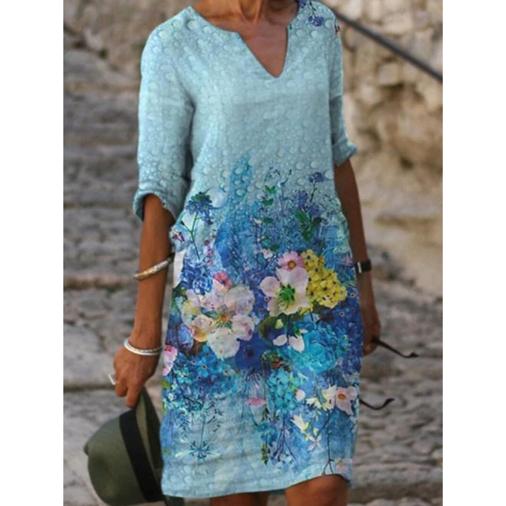 Élégante Robe à Imprimé Floral