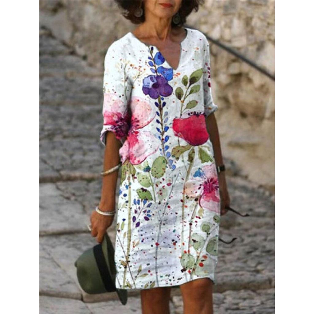 Élégante Robe à Imprimé Floral