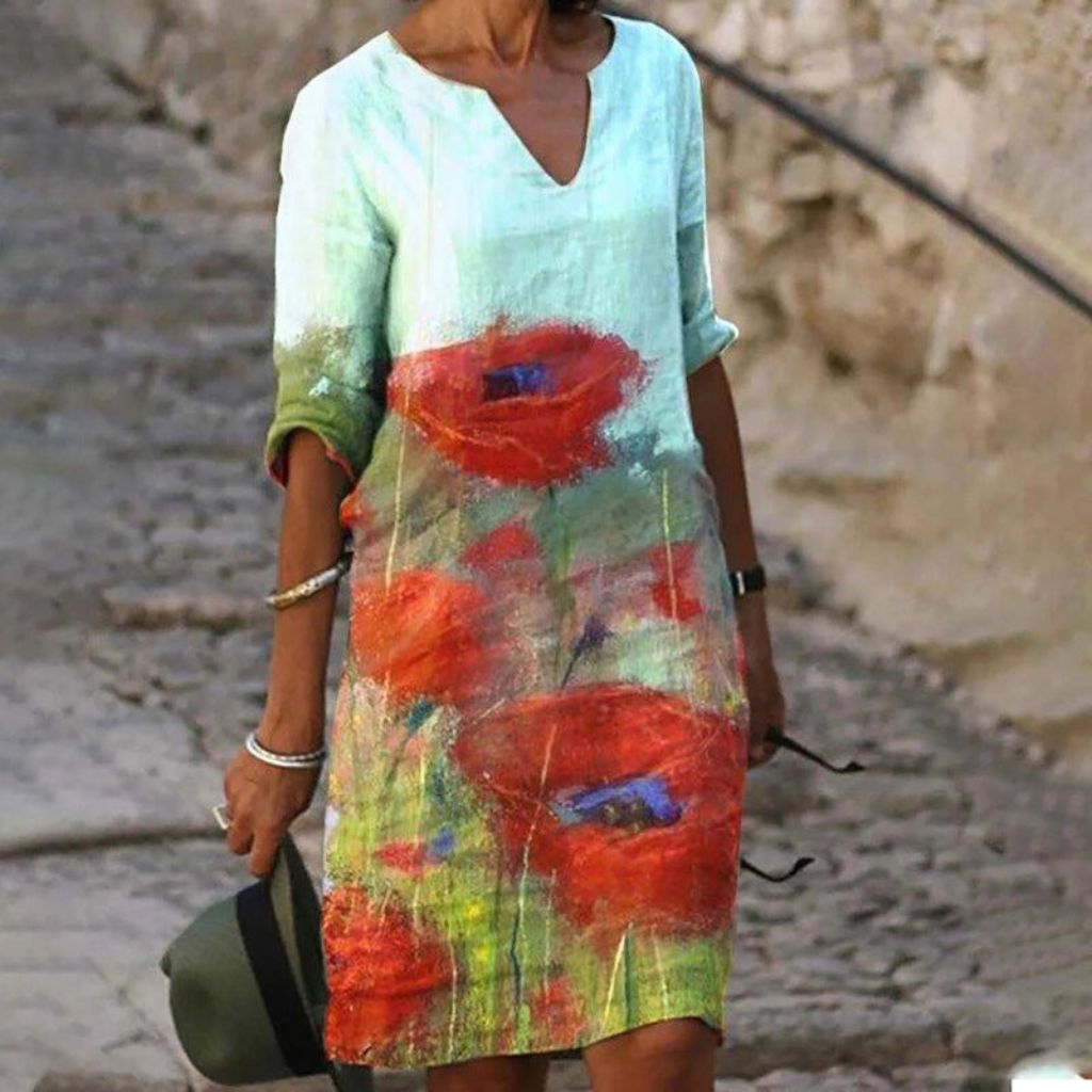 Élégante Robe à Imprimé Floral