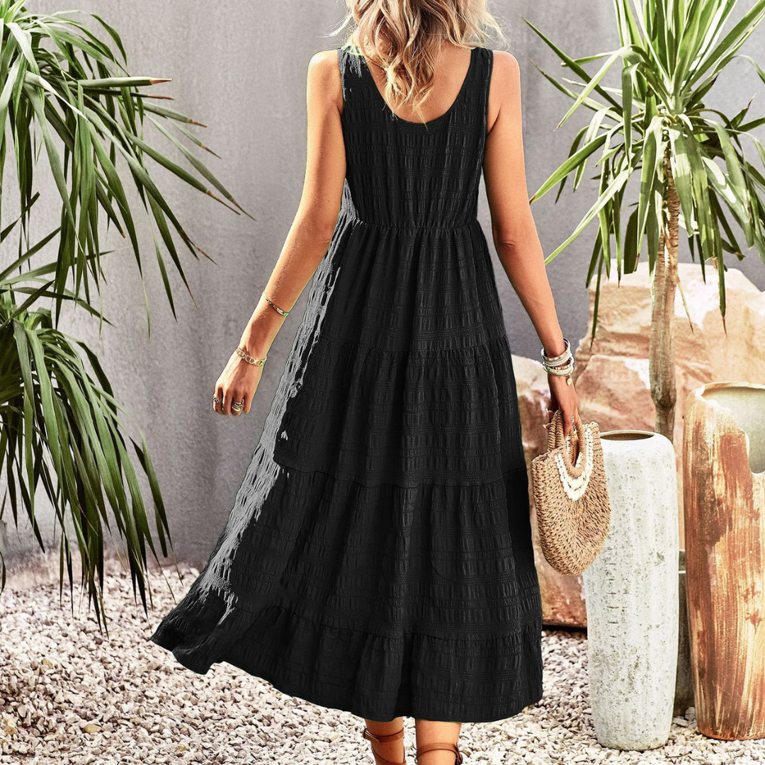 Robe Midi Sans Manches Joebelle d'Été
