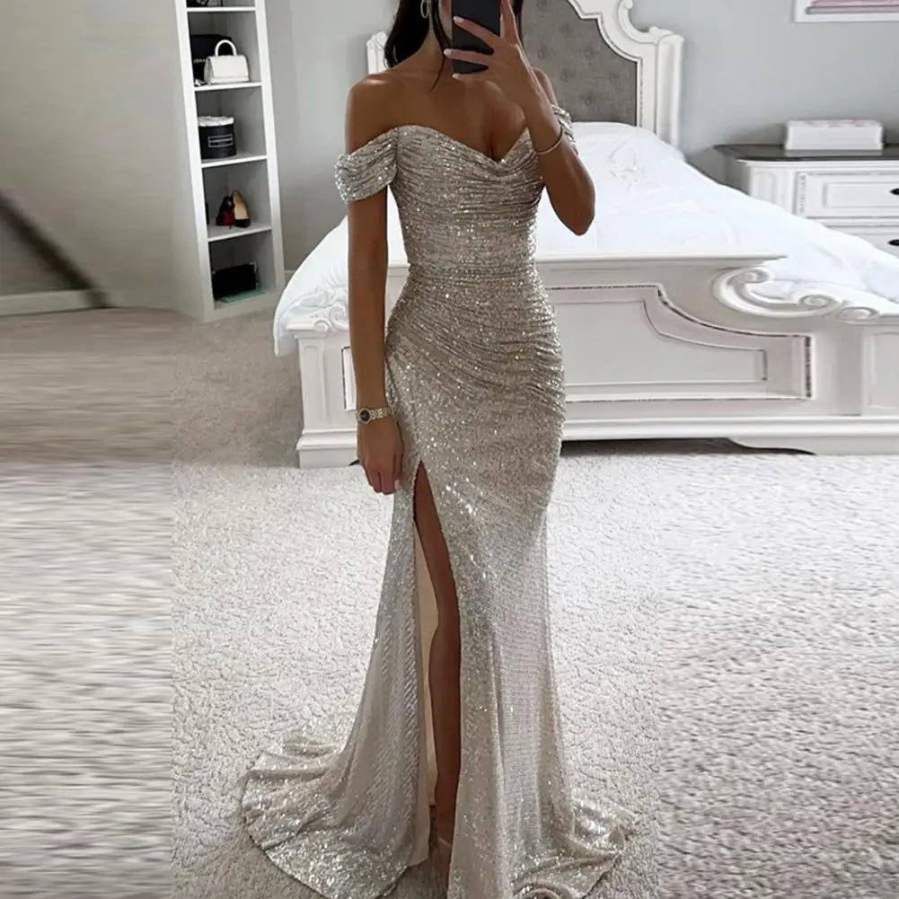 Robe de Soirée Élégante à Décolleté en V