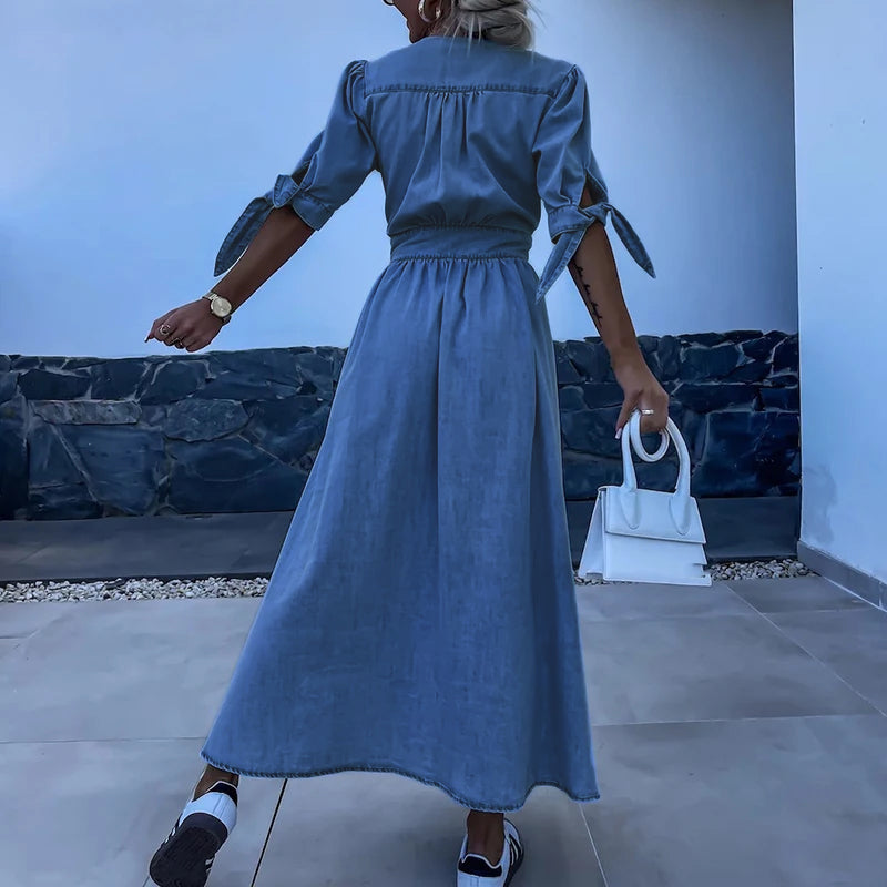 Robe Élégante en Jean Eva