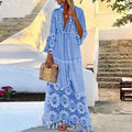 Robe Maxi en Dentelle avec Franges au Style Boho Chic