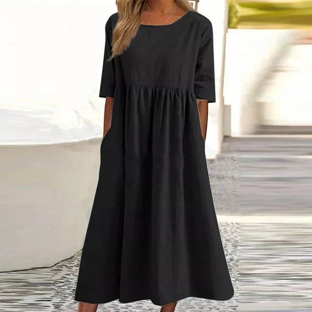 Odira - Robe Élégante en Coton