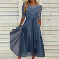 Chic Evening Gown in Navy Blue