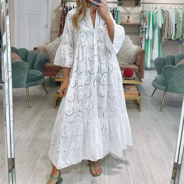 Chic Lace Embroidered Robe