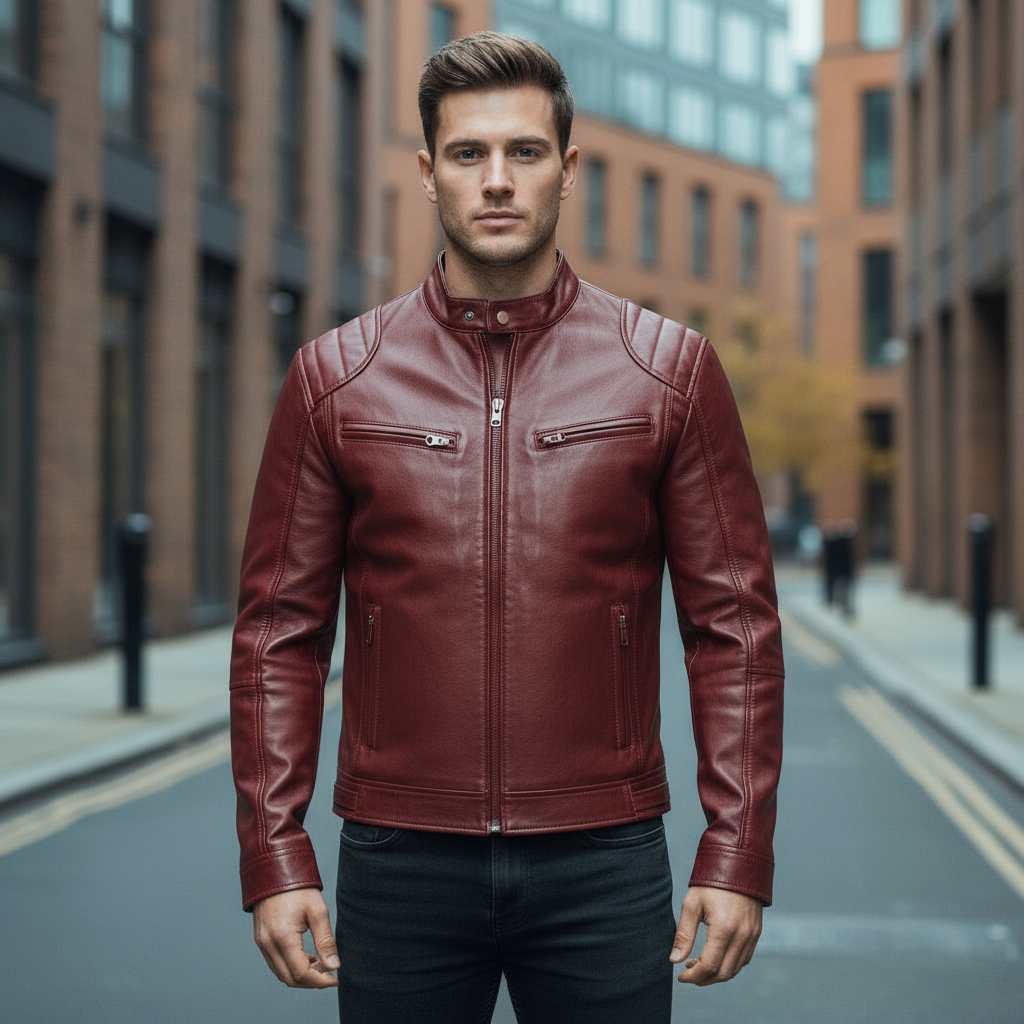 Veste Biker Casual pour Hommes | Cuir Vegan Durable
