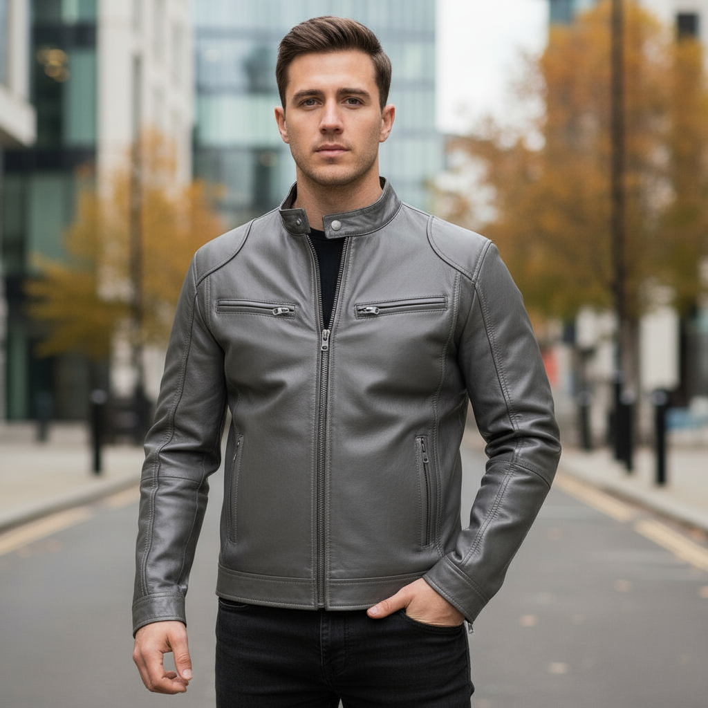 Veste Biker Casual pour Hommes | Cuir Vegan Durable