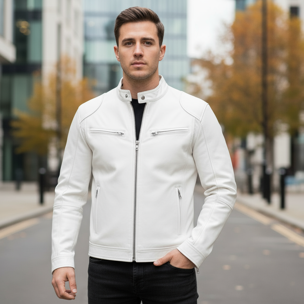 Veste Biker Casual pour Hommes | Cuir Vegan Durable