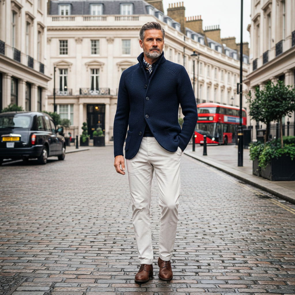 Cardigan Homme | Tricot Douillet, Design Classique, Poches Pratiques