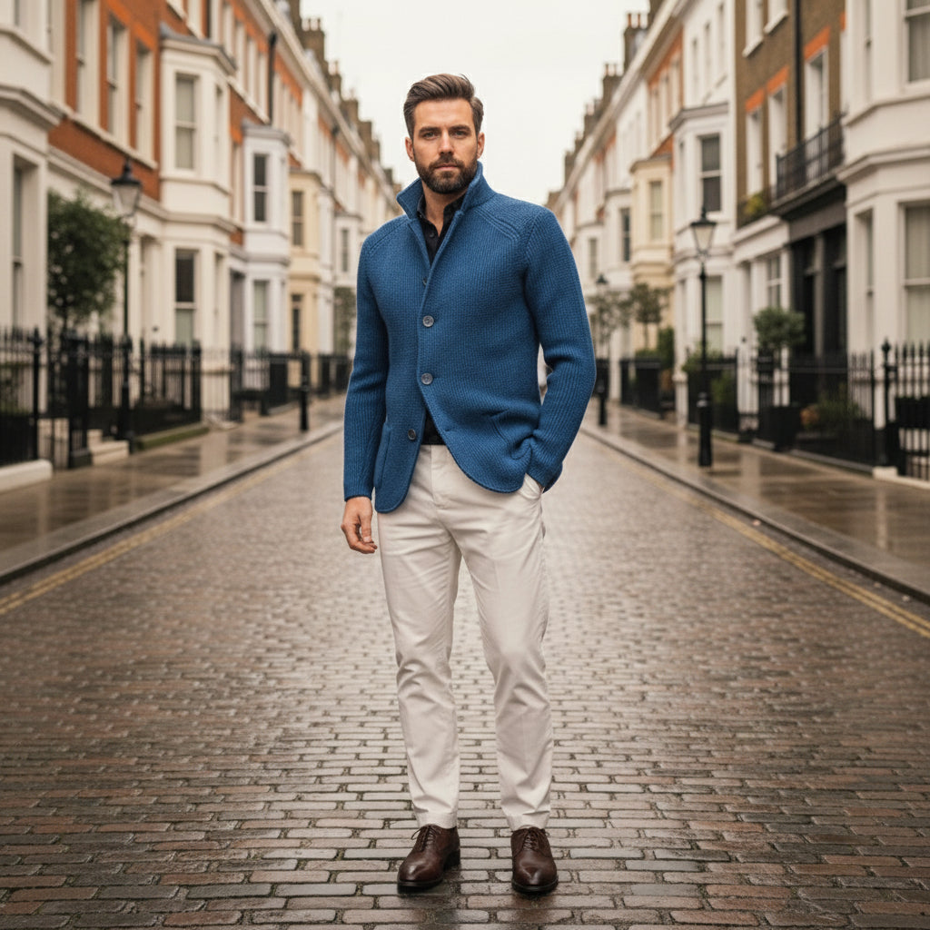 Cardigan Homme | Tricot Douillet, Design Classique, Poches Pratiques