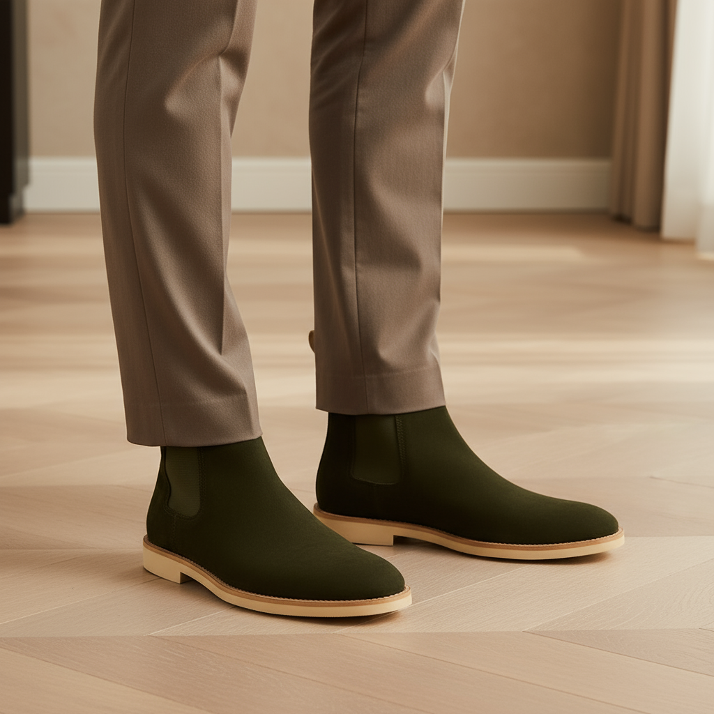Bottes Chelsea en Suède pour Hommes | Design Premium à Enfiler pour un Style Élégant et Polyvalent