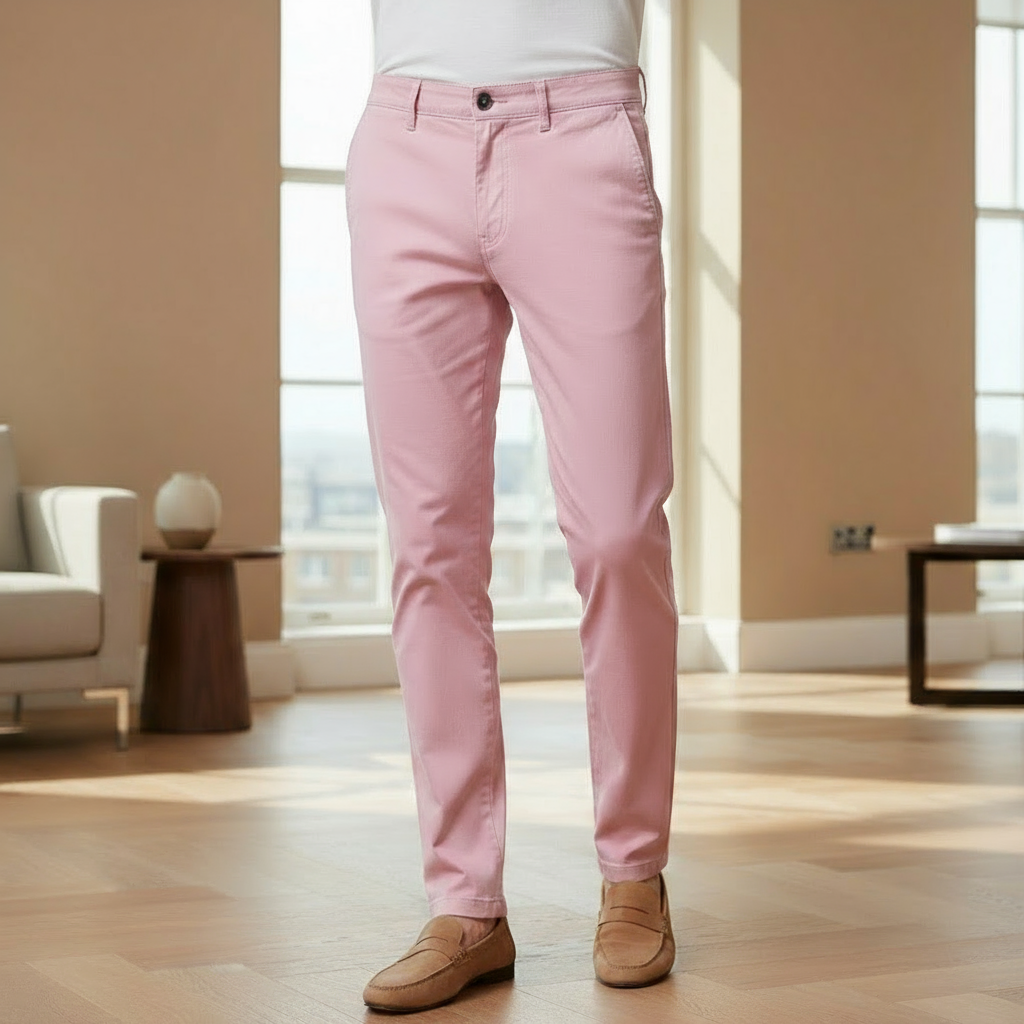 Chino Slim Fit pour Hommes | Kaki Classique en Tissu Résistant