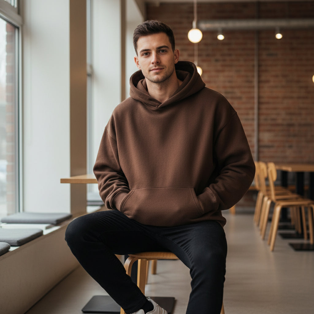 Hoodie Oversized pour Hommes | Polaire Épais et Confortable, Indispensable pour l'Hiver