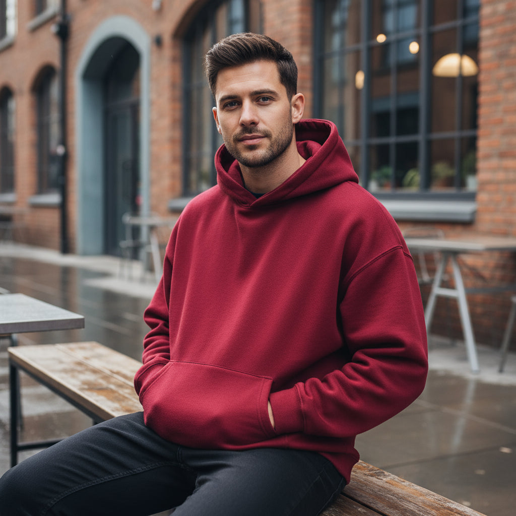 Hoodie Oversized pour Hommes | Polaire Épais et Confortable, Indispensable pour l'Hiver
