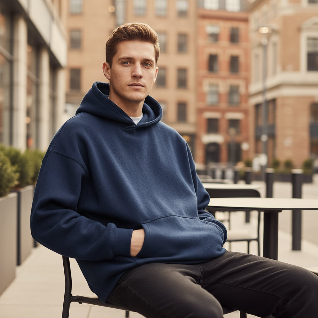 Hoodie Oversized pour Hommes | Polaire Épais et Confortable, Indispensable pour l'Hiver