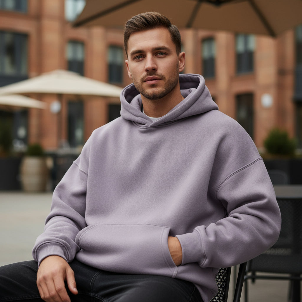 Hoodie Oversized pour Hommes | Polaire Épais et Confortable, Indispensable pour l'Hiver