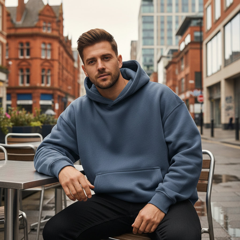 Hoodie Oversized pour Hommes | Polaire Épais et Confortable, Indispensable pour l'Hiver