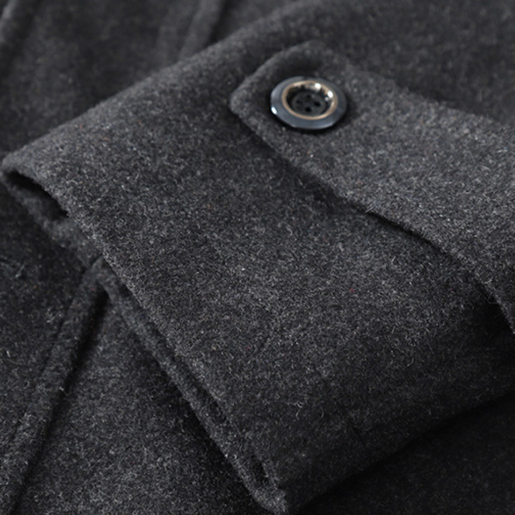 Manteau Peacoat en Laine Mélangée pour Homme | Classique d'Hiver