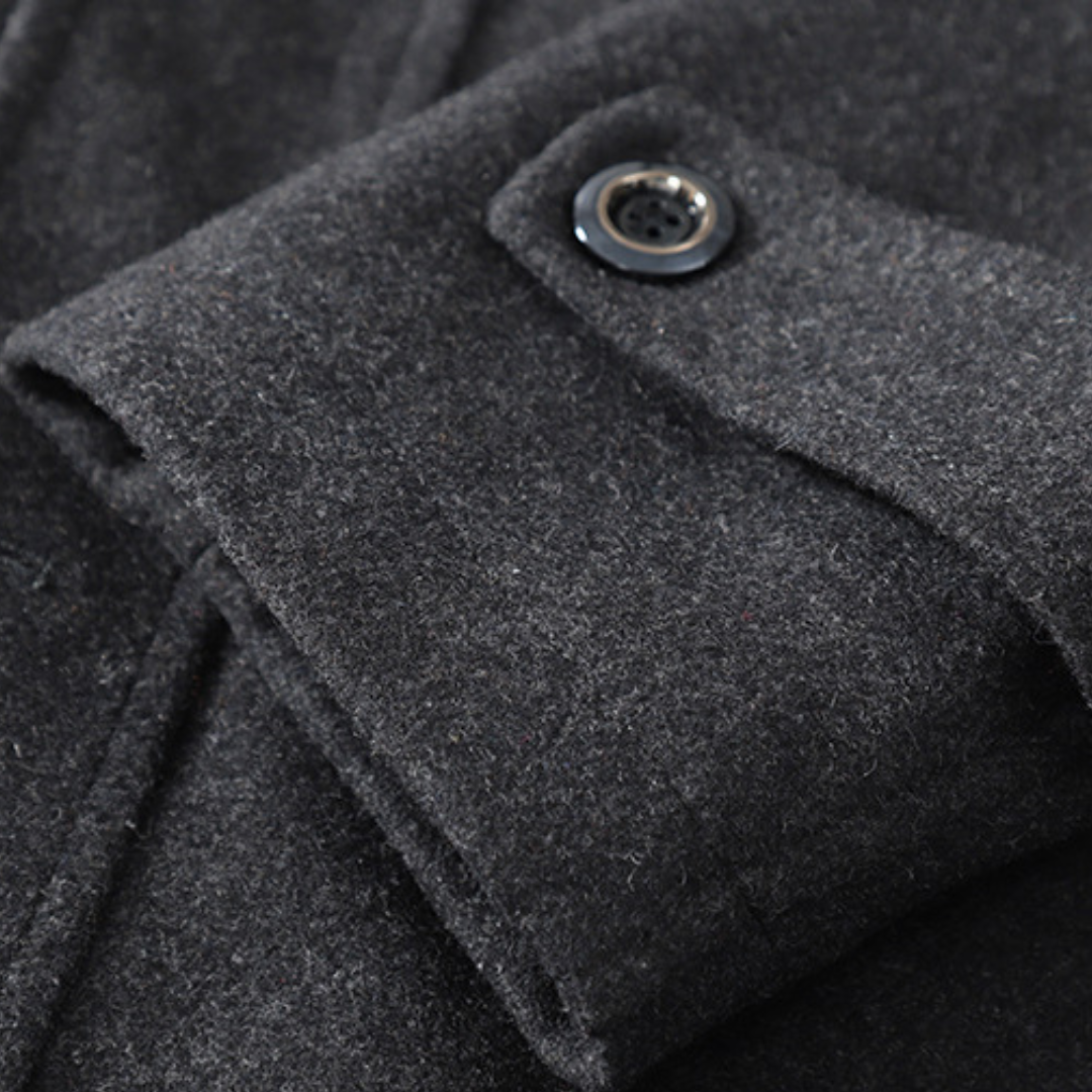 Manteau Peacoat en Laine Mélangée pour Homme | Classique d'Hiver