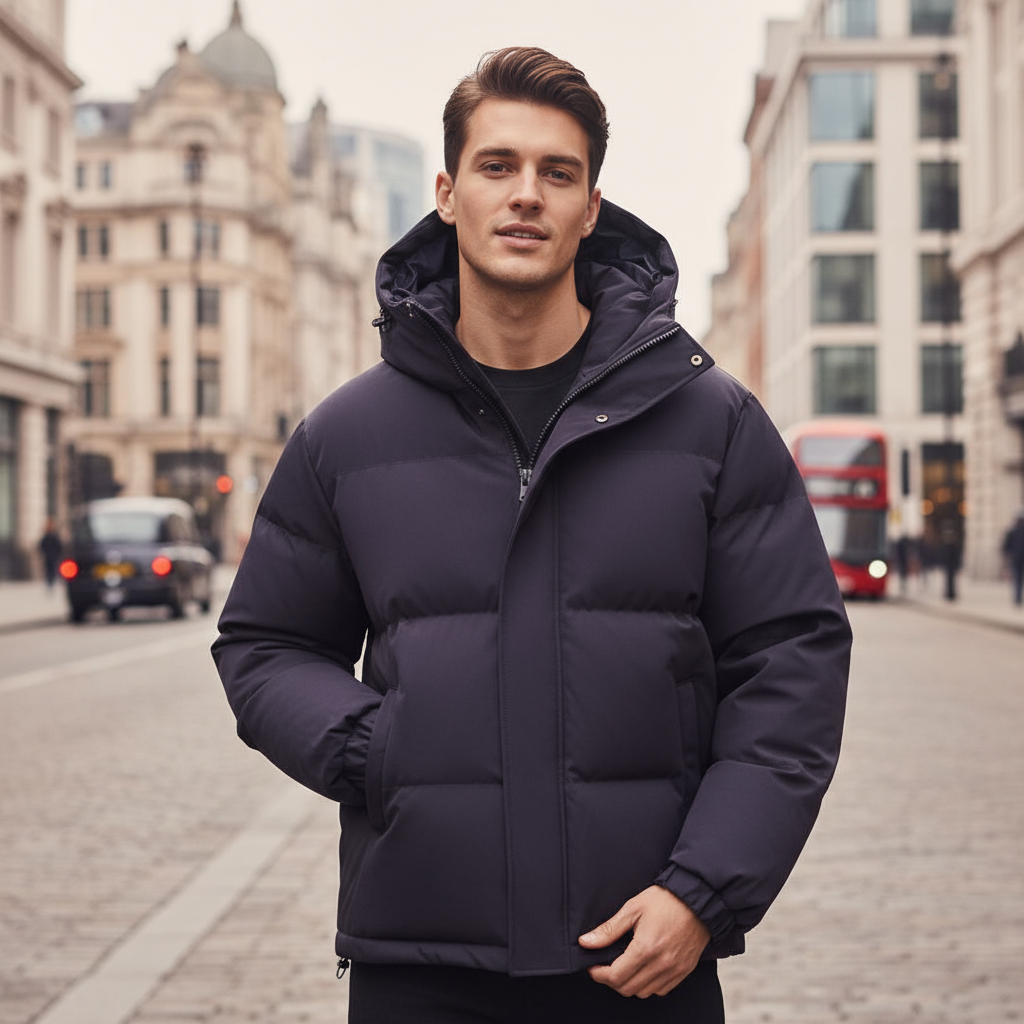 Veste Puffer Isolante pour Homme avec Capuche – Parfaite pour les Aventures Hivernales