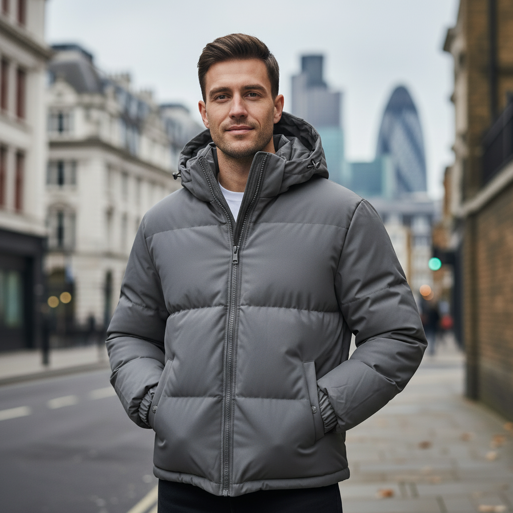 Veste Puffer Isolante pour Homme avec Capuche – Parfaite pour les Aventures Hivernales