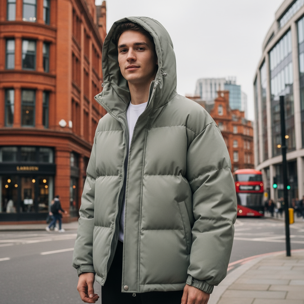 Veste Puffer Isolante pour Homme avec Capuche – Parfaite pour les Aventures Hivernales