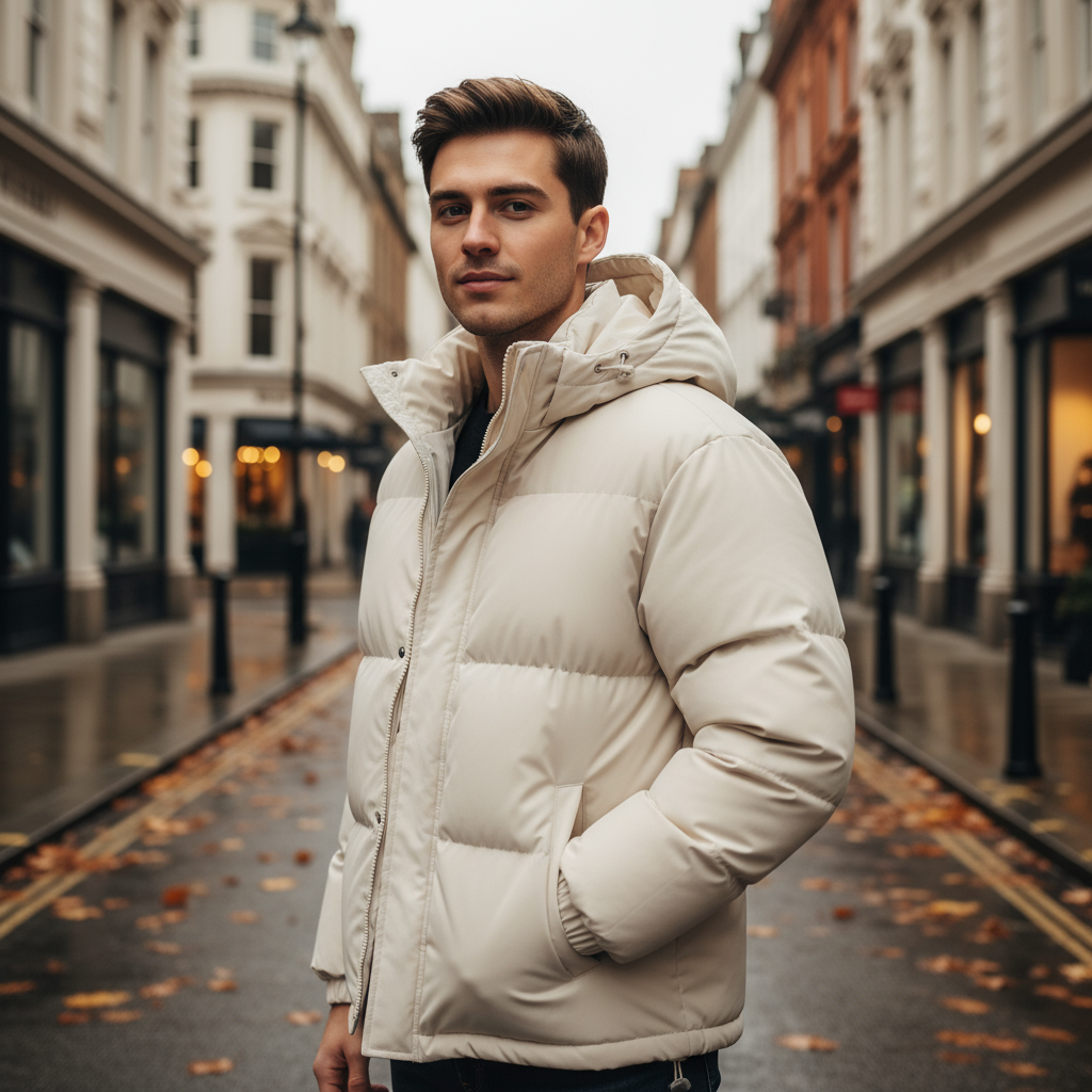 Veste Puffer Isolante pour Homme avec Capuche – Parfaite pour les Aventures Hivernales