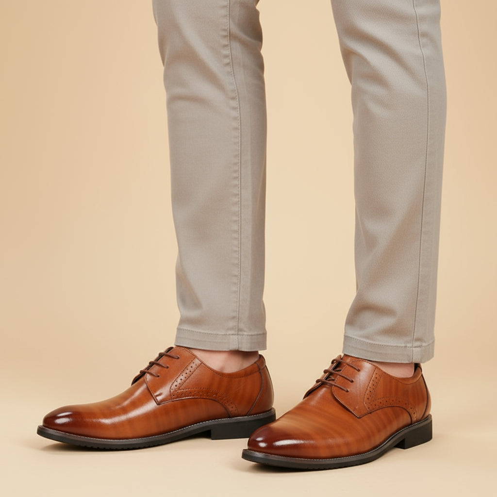 Chaussures à lacets pour hommes avec broderies brogue | Design léger