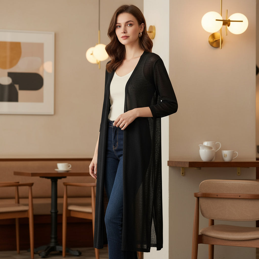 Cardigan léger ouvert pour femmes
