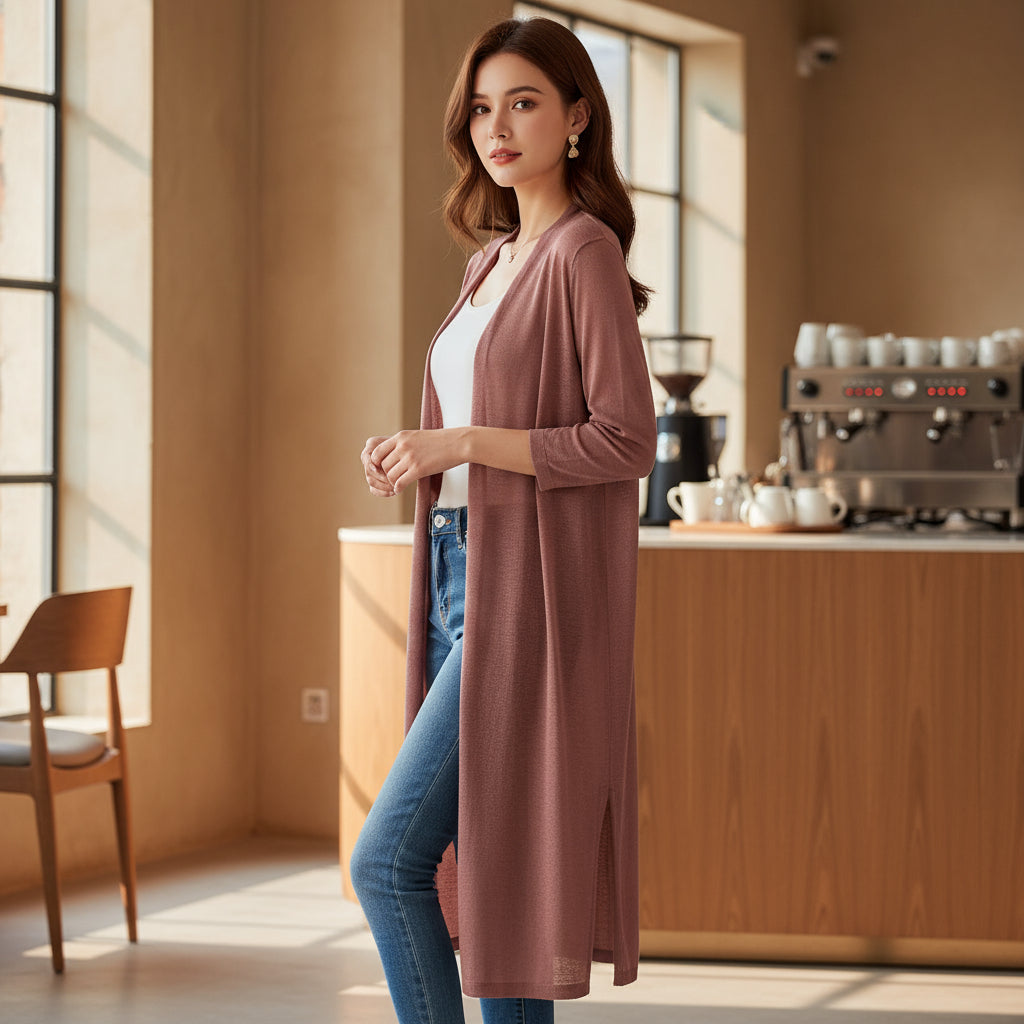 Cardigan léger ouvert pour femmes
