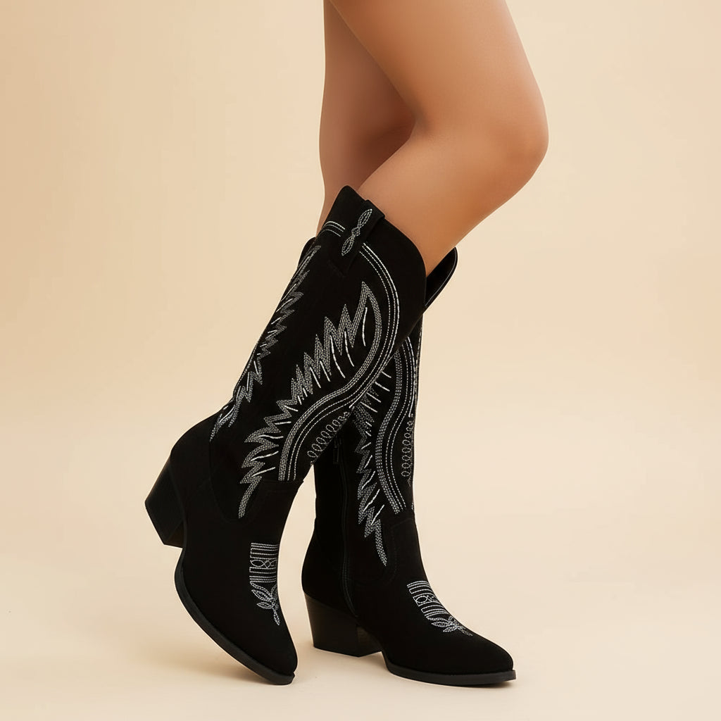Bottes de Cowboy Femme | Talon Épais, Design Moderne, Chic Western