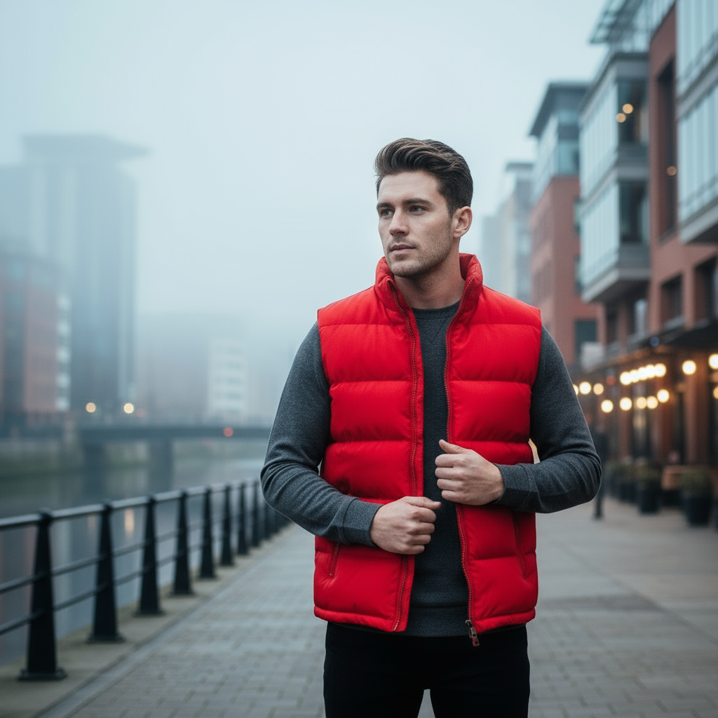 Veste Puffer Imperméable pour Hommes | Gilet Matelassé au Design Moderne