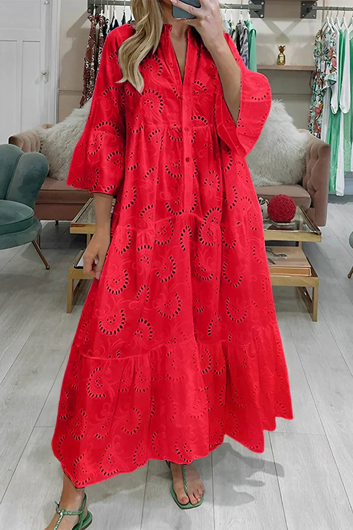 Chic Lace Embroidered Robe