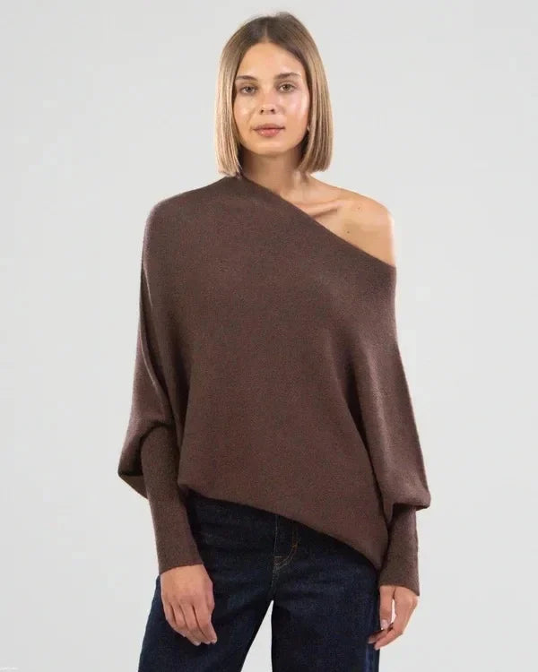 Asymmetrical Draped Sweater Paulina