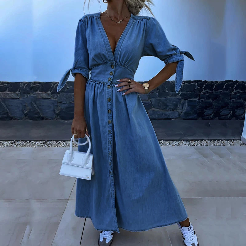 Robe Élégante en Jean Eva
