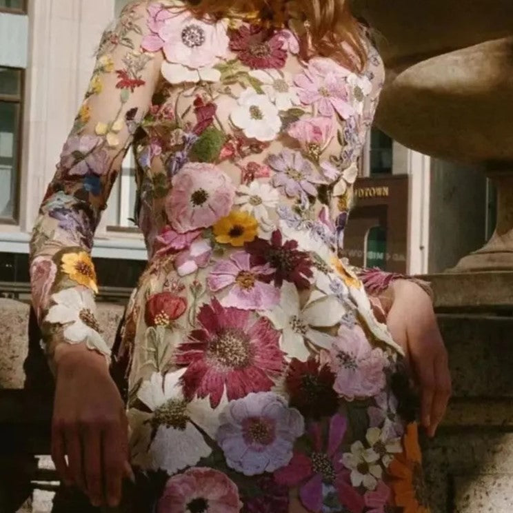 Unique Artisan Floral Robe