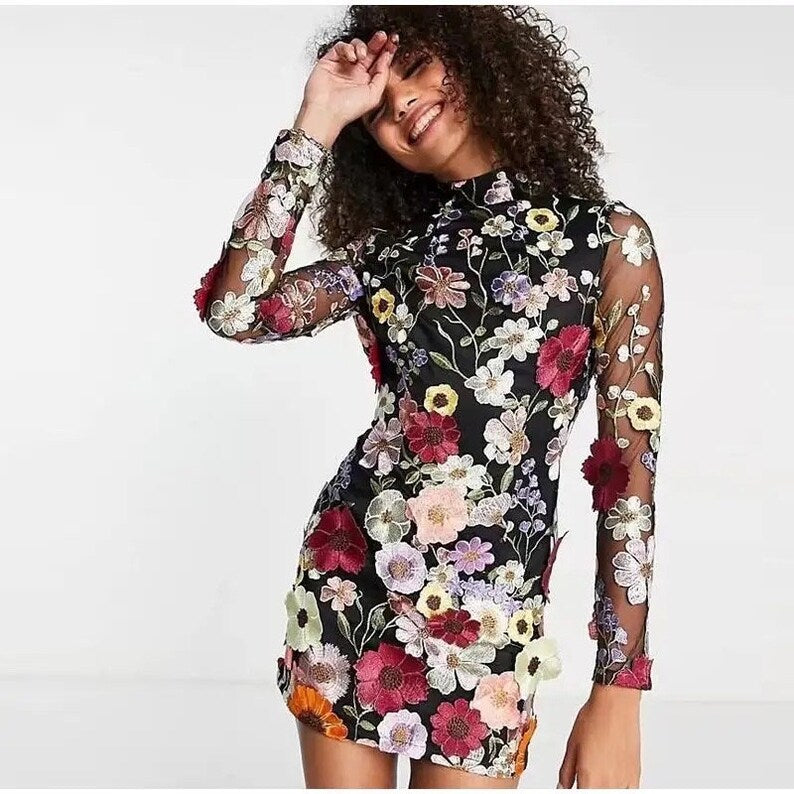Unique Artisan Floral Robe