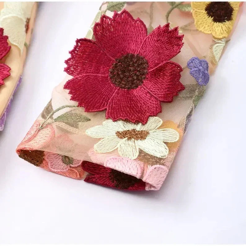 Unique Artisan Floral Robe