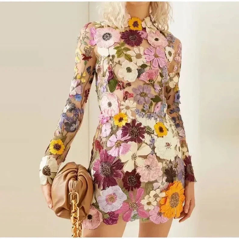 Unique Artisan Floral Robe