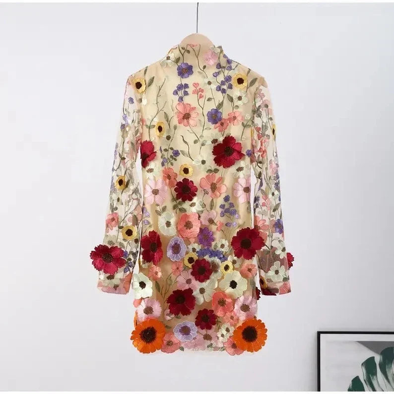 Unique Artisan Floral Robe