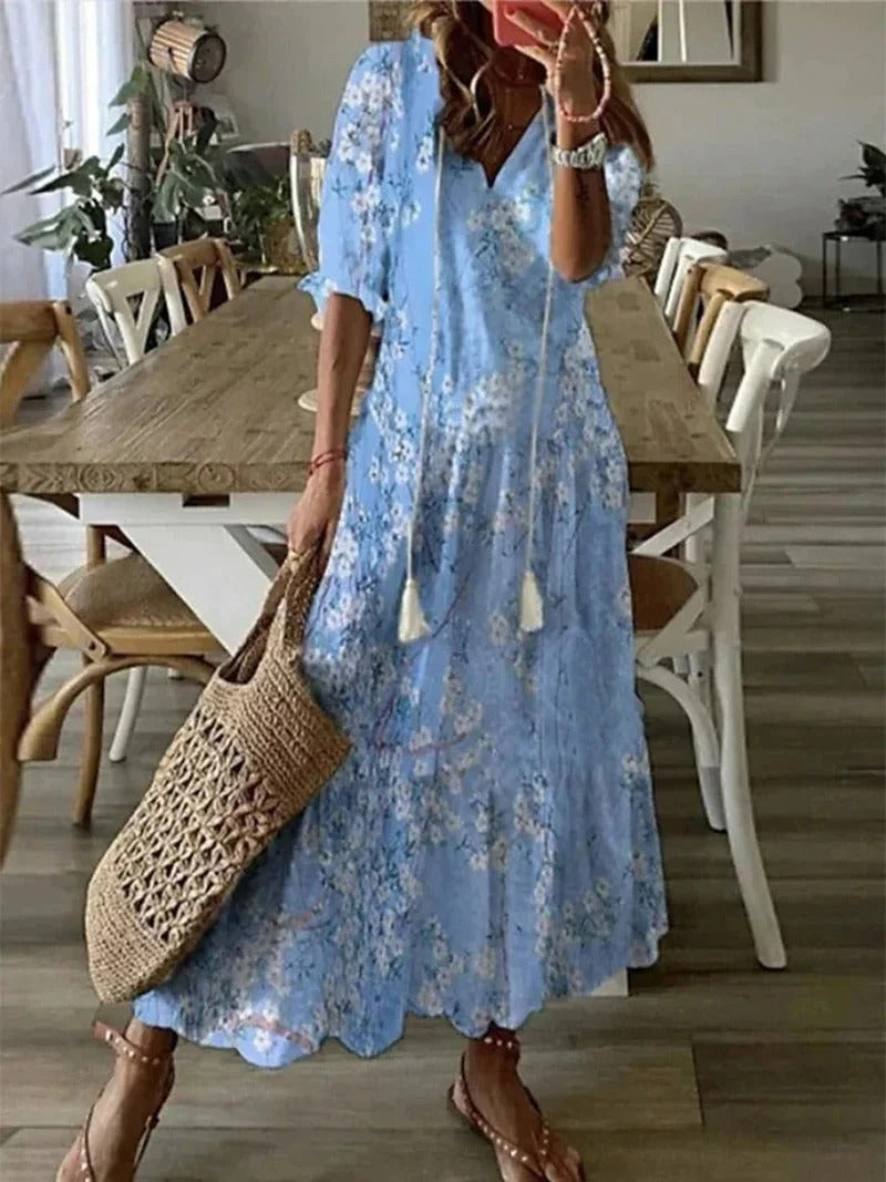 Robe Bohème aux Teintes Naturelles