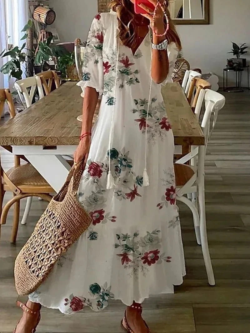 Robe Bohème aux Teintes Naturelles