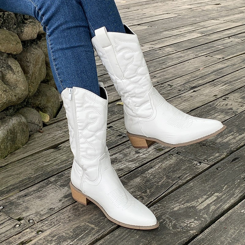 Bottes de Cowboy Chic en Métal